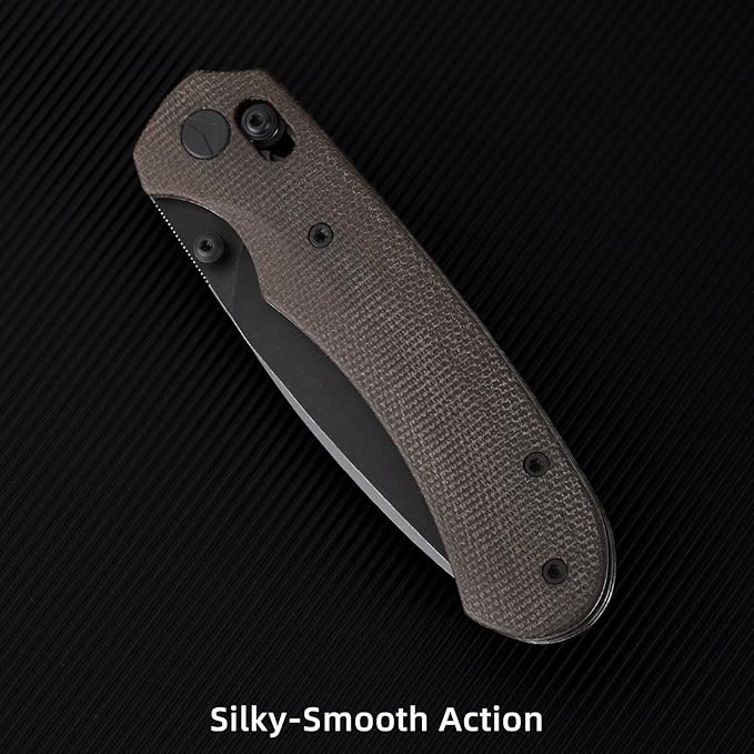 Folding Knife,Pocket Knife,3.31??154CM Blade,Erogonomic Canvas Micarta Handle,Survival Camping Knife with Pocket Clip,EDC Knife for Camping Hunting Hiking Survival,Green