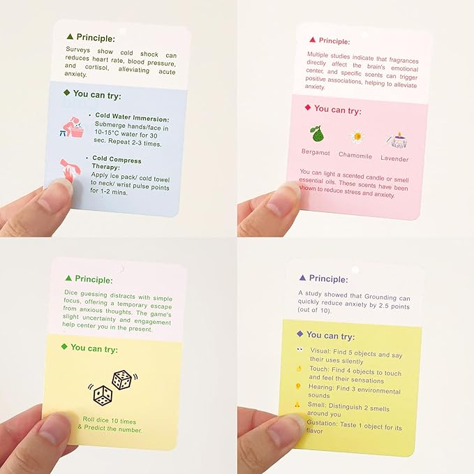 Anxiety Relief Cards ??Gentle Affirmation Cards for Women and Teens ??Mindfulness, Meditation, Motivational and Coping Skills Support ??Thoughtful Gift for Stress Relief & Self-Care