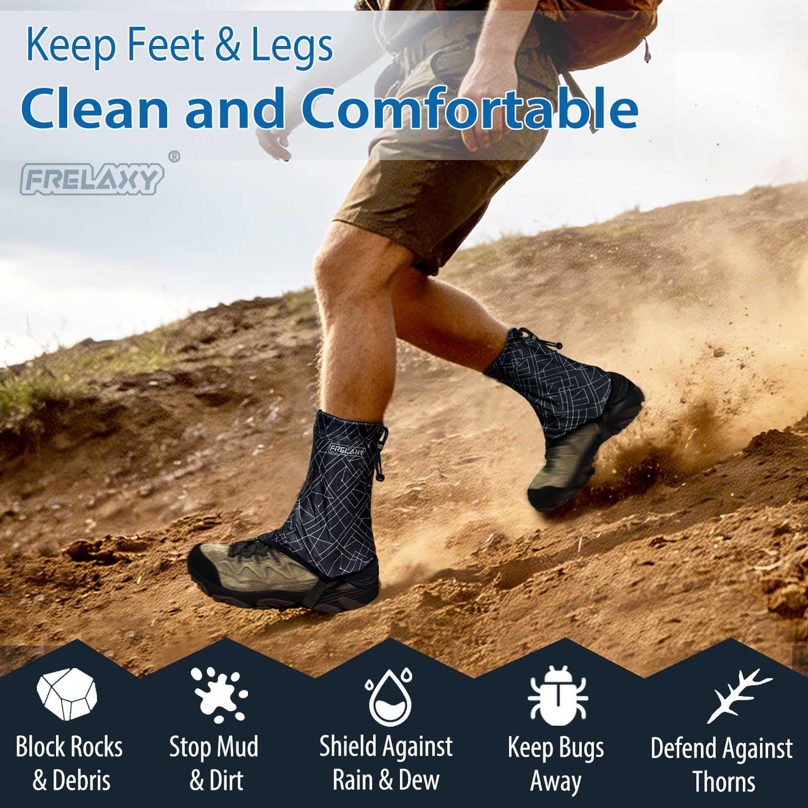 Frelaxy Ultralight Trail Gaiters, Low Shoe Gaiters for Hiking and Running