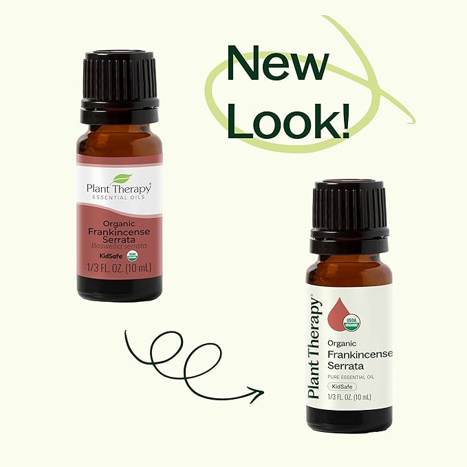 Plant Therapy Organic Frankincense Serrata Essential Oil 100% Pure, USDA Certified Organic, Undiluted, Natural Aromatherapy, Therapeutic Grade 10 mL (1/3 oz)