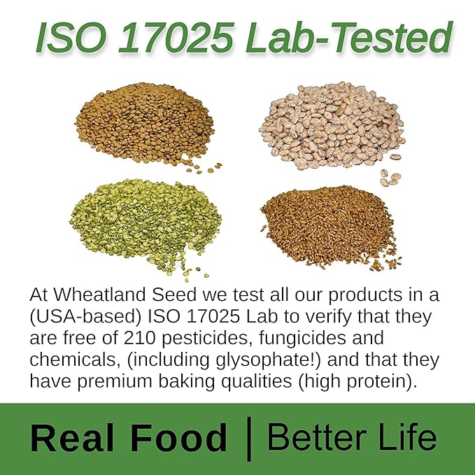 Wheatland Green Split Peas • Grown by Family Farmers in Utah/Idaho • 20 lb Bucket with Mylar liner • Non-GMO • Lab Tested Chemical-Free • Emergency Food Storage • 25 year Shelf Life • Premium Quality