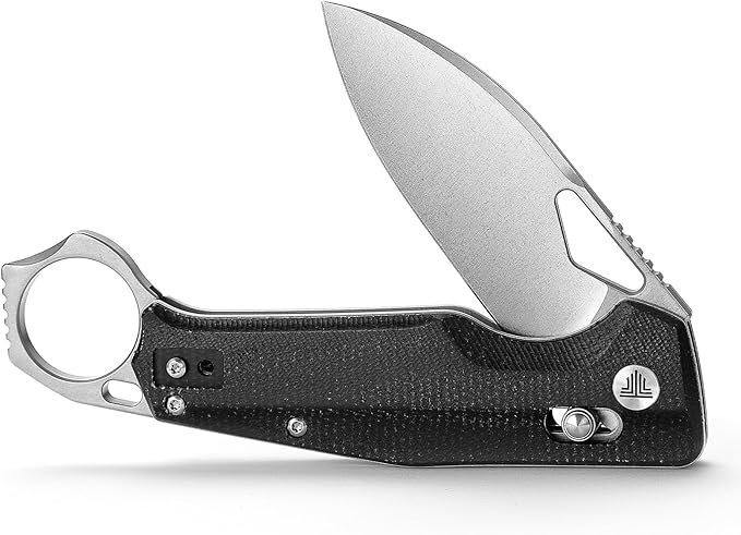 Knives - Sagitta-04B | Folding Knife with Clip，Pocket EDC Knife For Menï¼?.95" 14C28N Steel Sharp Blade & Micarta Handle，Outdoor Camping Tool，Axis lock