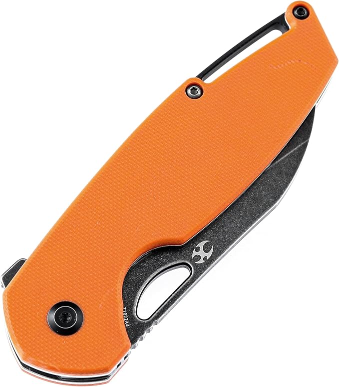 KANSEPT Model 6 Pocket Folding Knife, 3.1'' 154CM Material Orange G10 Handle Everyday Carry Folding Knife T1022A4