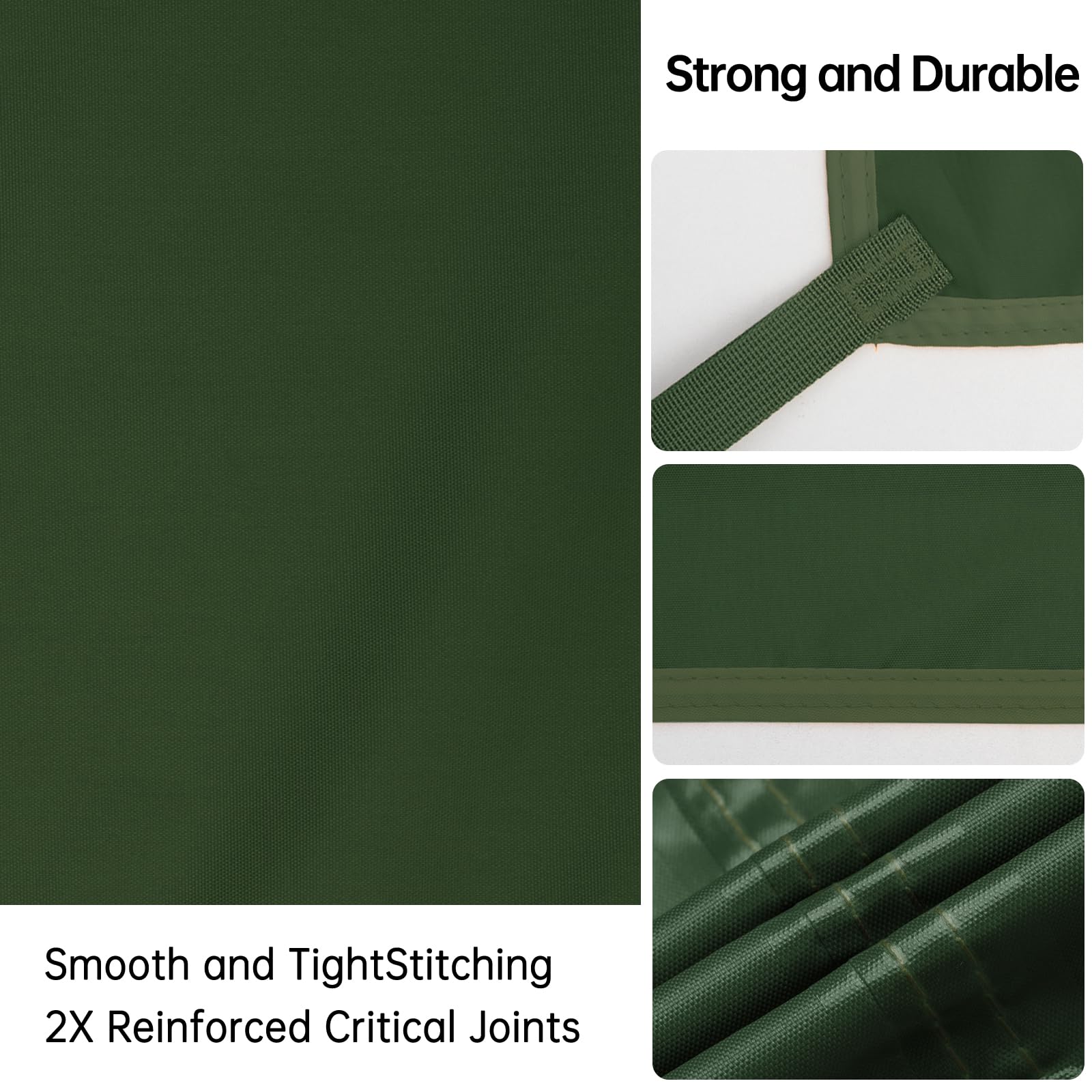 FREE SOLDIER Waterproof Camping Tarp Shelter Awning(Dark Green 13×13ft)