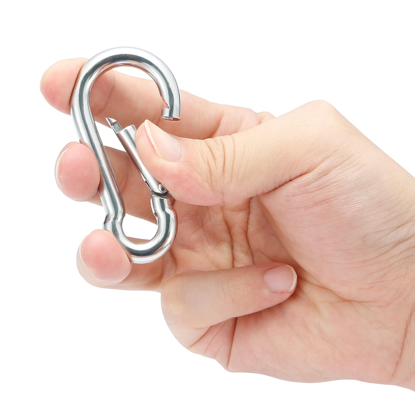 sprookber 316 Stainless Steel Marine Grade 2.36Inch Carabiner Clips, 5 Pack