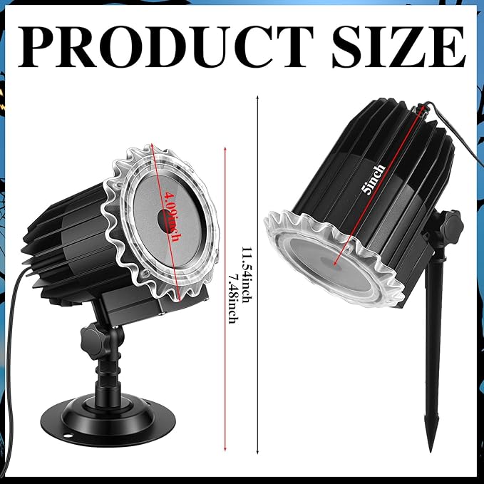 Tuanse Christmas Projector Lights Outdoor Rotating Santa Projector Snowflake LED Flood Light Holiday with Stars for Xmas Party Garden Landscape Decoration