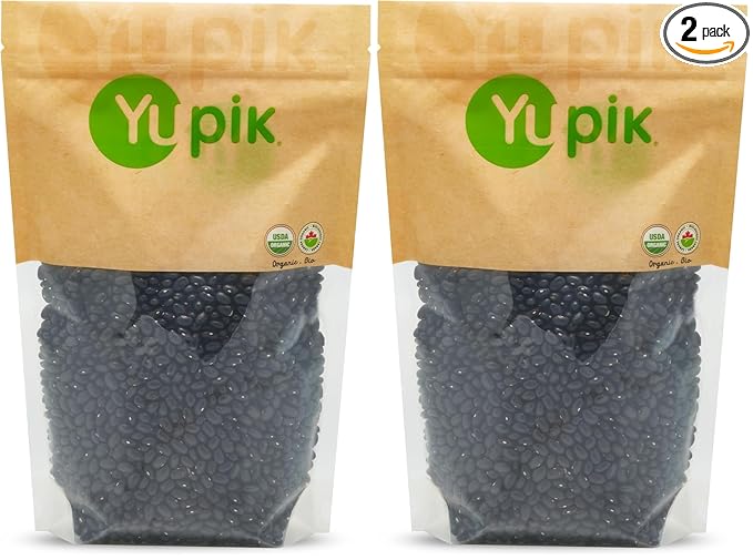 Yupik Organic Black Turtle Beans, 2.2 Lb, Non-GMO, Vegan, Gluten-Free (Pack of 2)