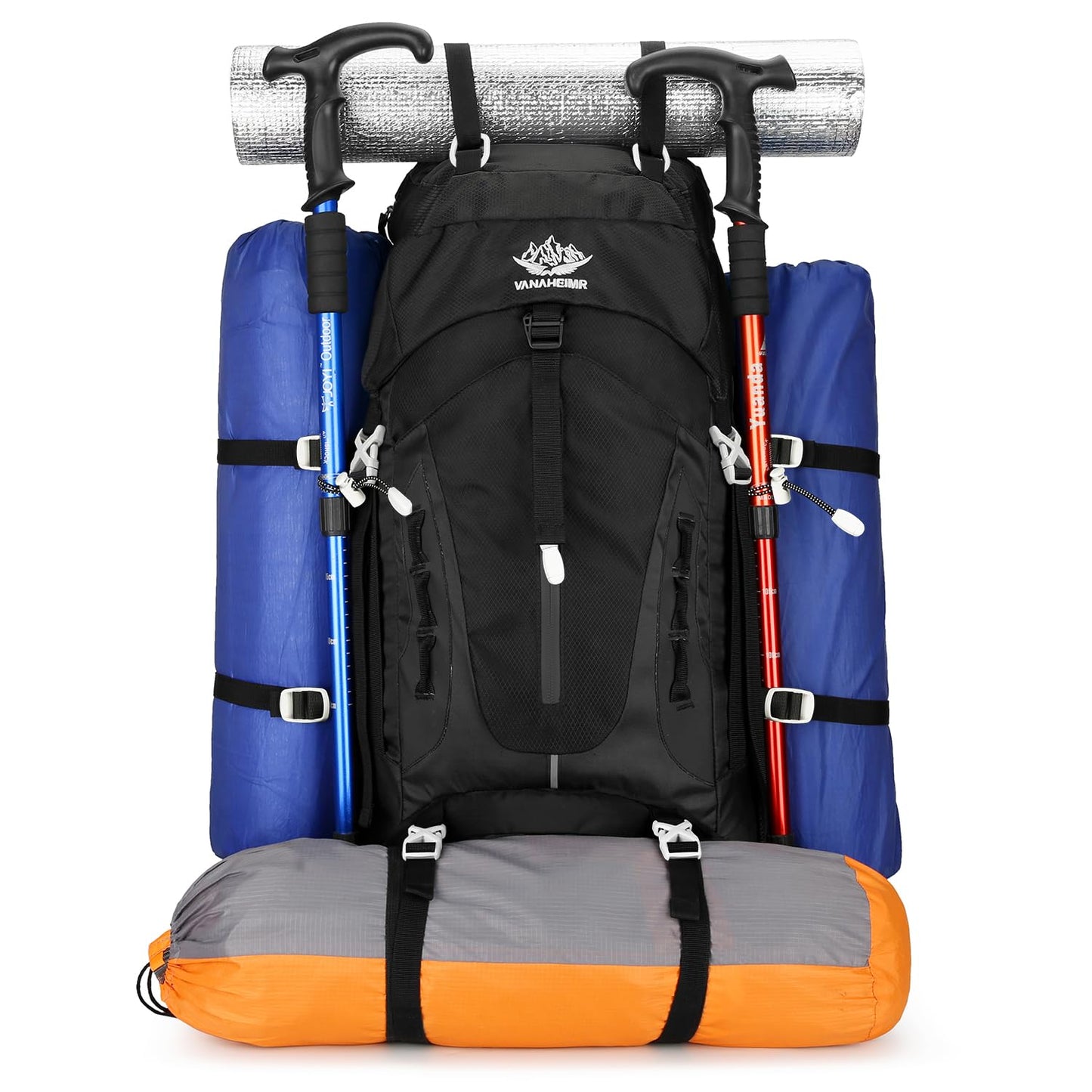 Esup 50L Camping Hiking Backpack Men with rain cover 45l+5l Lightweight Backpacking Backpack Travel