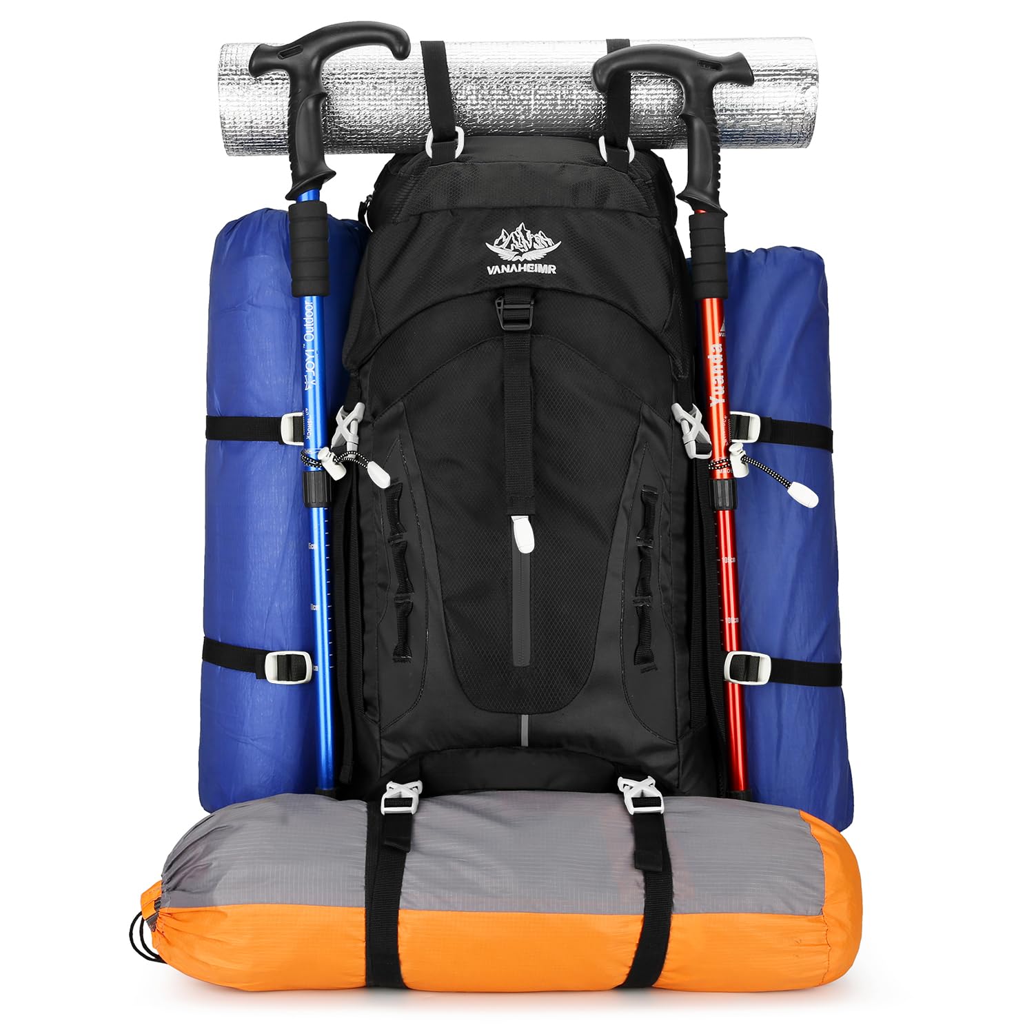 Esup 50L Camping Hiking Backpack Men with rain cover 45l+5l Lightweight Backpacking Backpack Travel