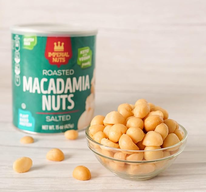 Imperial Nuts - Macadamia Nuts | Gluten Free, Vegan and Keto Friendly Food | Plant Based Protein, Delicious Buttery Taste | Kosher | Oil Roasted Salted