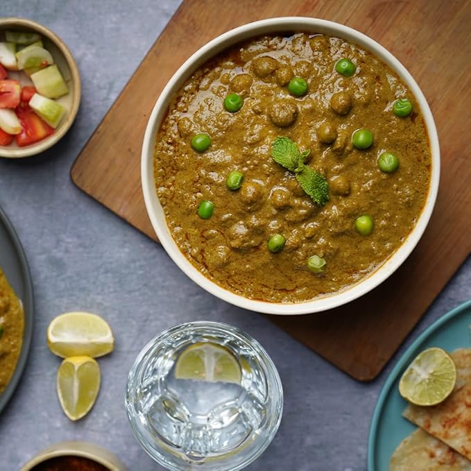 Ashoka Ready to Heat Vegan Curries 1932, Fenugreek Leaves & Green Peas, All-Natural Curry, Shahi Methi Matar, Kosher Certified, Camping Friendly Indian Food, Gluten-Free, No Preservatives, Pack of 5