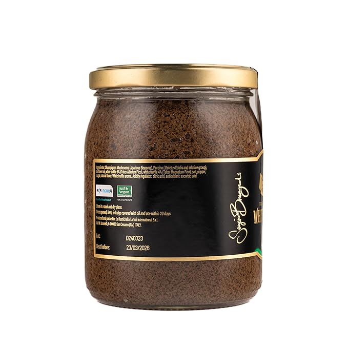 La Rustichella - White Truffle Patè 17.64 oz (500 gr) - 100% Made in Italy | Vegan, Gluten-Free, Cholesterol-Free
