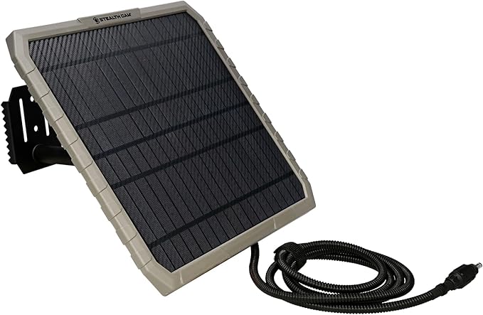 Stealth Cam FieldMax External EX 3000 mAh Solar Battery Pack with 10-Inch Solar Panel for Revolver, Flashback, Deceptor Max, and Fusion Max Cellular Trail Cameras
