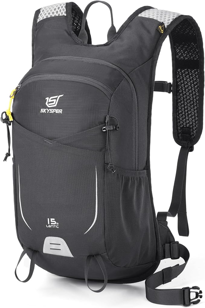 SKYSPER 15L Hiking Backpack Small Travel Daypack Breathable Lightweight Day Hike Bag with Shoulder Pocket Women Men