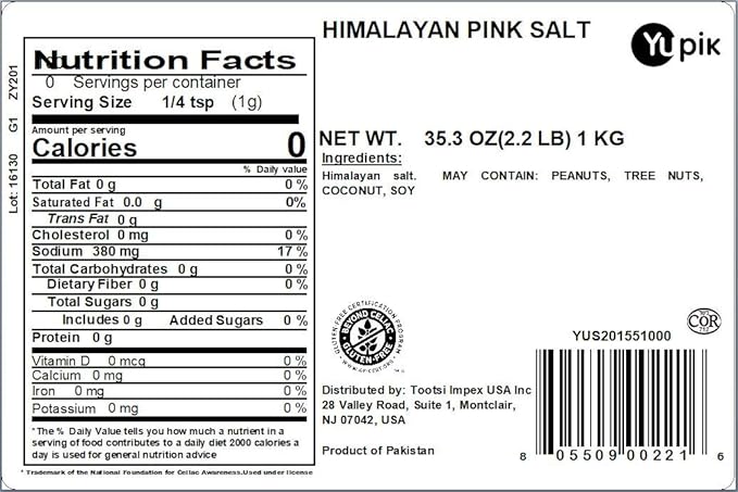 Yupik Himalayan Pink Salt, 2.2 lb (Pack of 3)