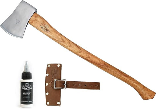 1844 Helko Werk Germany Classic Tasmania Competition Axe - Made in Germany Timber Sporting, Wood Chopping, Racing for Timber Sport - Head 4lbs, Handle 31in (Tasmania) #10498