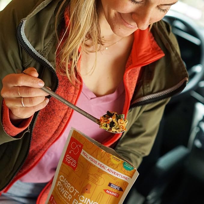 GOOD TO-GO Carrot-Ginger Power Bowl Stove-Free® (Single Serving) | No Stove Required! Camping Backpacking Food | Just Add Water Backpacking Meals | Dehydrated Meals Taste Better Than Freeze Dried