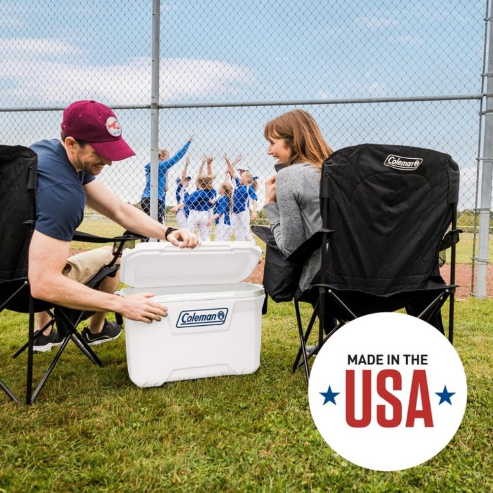 Coleman Classic Series 52qt Marine Cooler, Fully Insulated Lid & Body Keeps Ice up to 3 Days, Holds