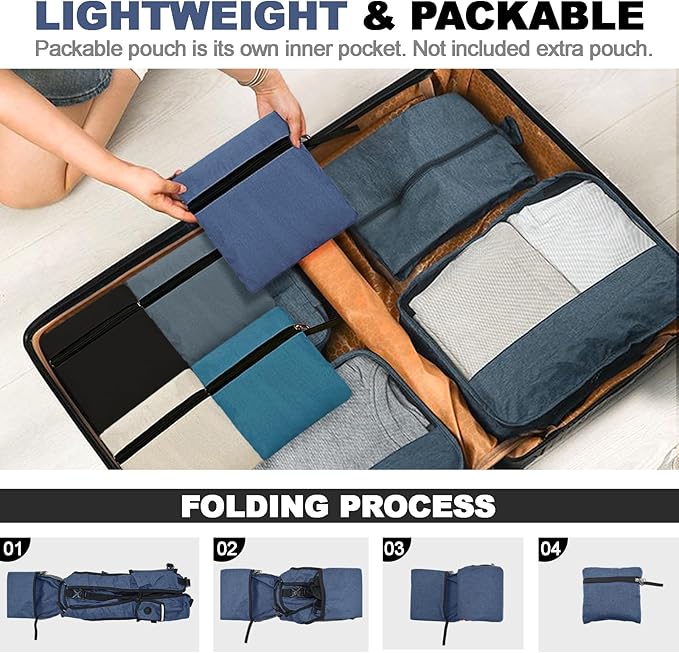Seektop 15L Small Hiking Backpack for Women Men, Lightweight Hiking Packable Daypack with Phone Pocket for Travel Camping (Dark Blue)