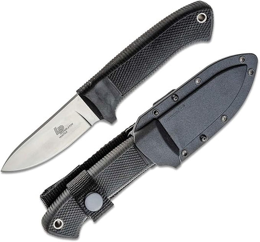 Cold Steel Pendleton Hunter 3.5" AUS 10A Stainless Steel Drop Point Fixed Blade Outdoor Camping Game Hunting Knife Ergonomic Kray-Ex Handle, Weather-Resistant Secure-Ex Sheath