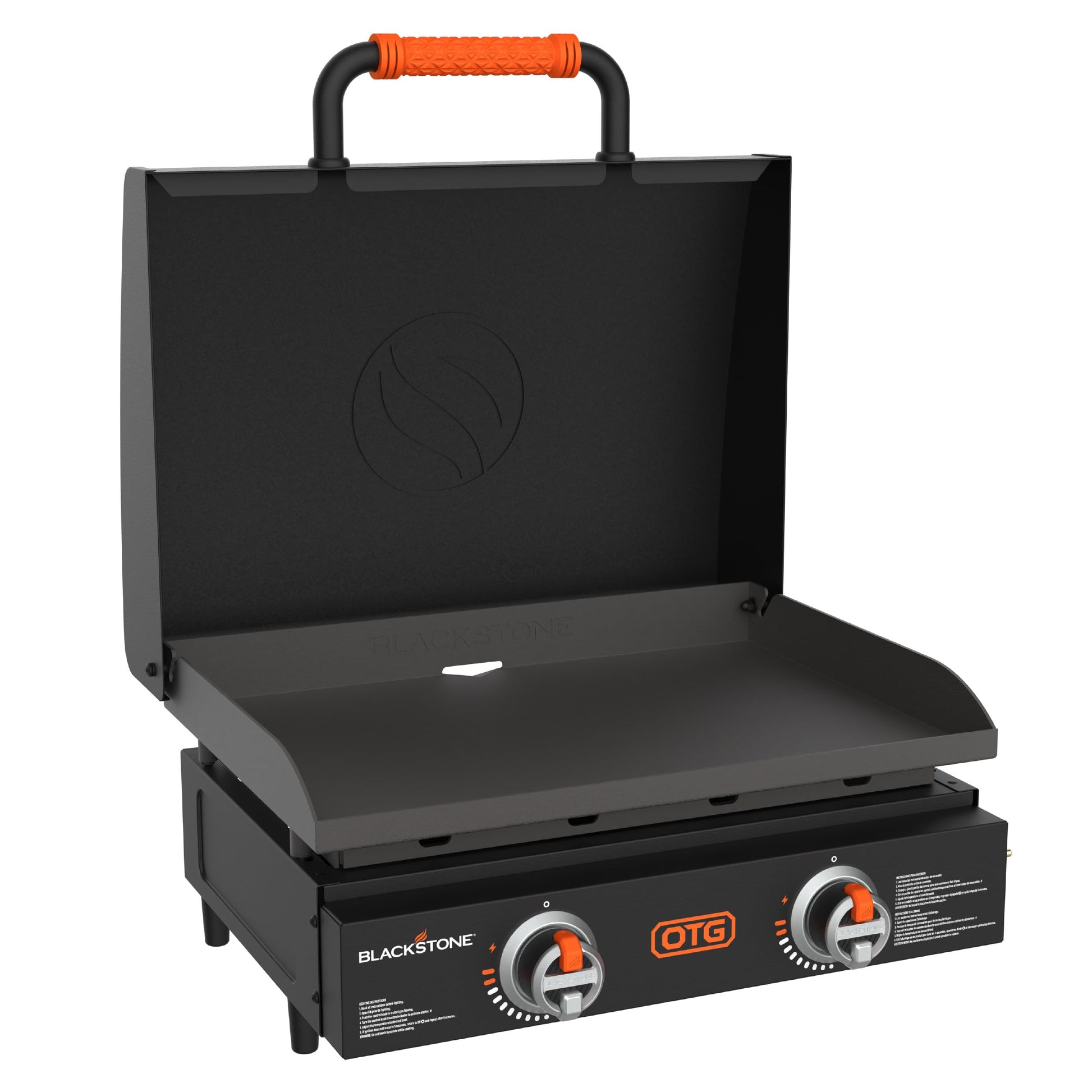 Blackstone OTG Outdoor Tabletop Griddle with Built-in Hood, Black, 22 Inch