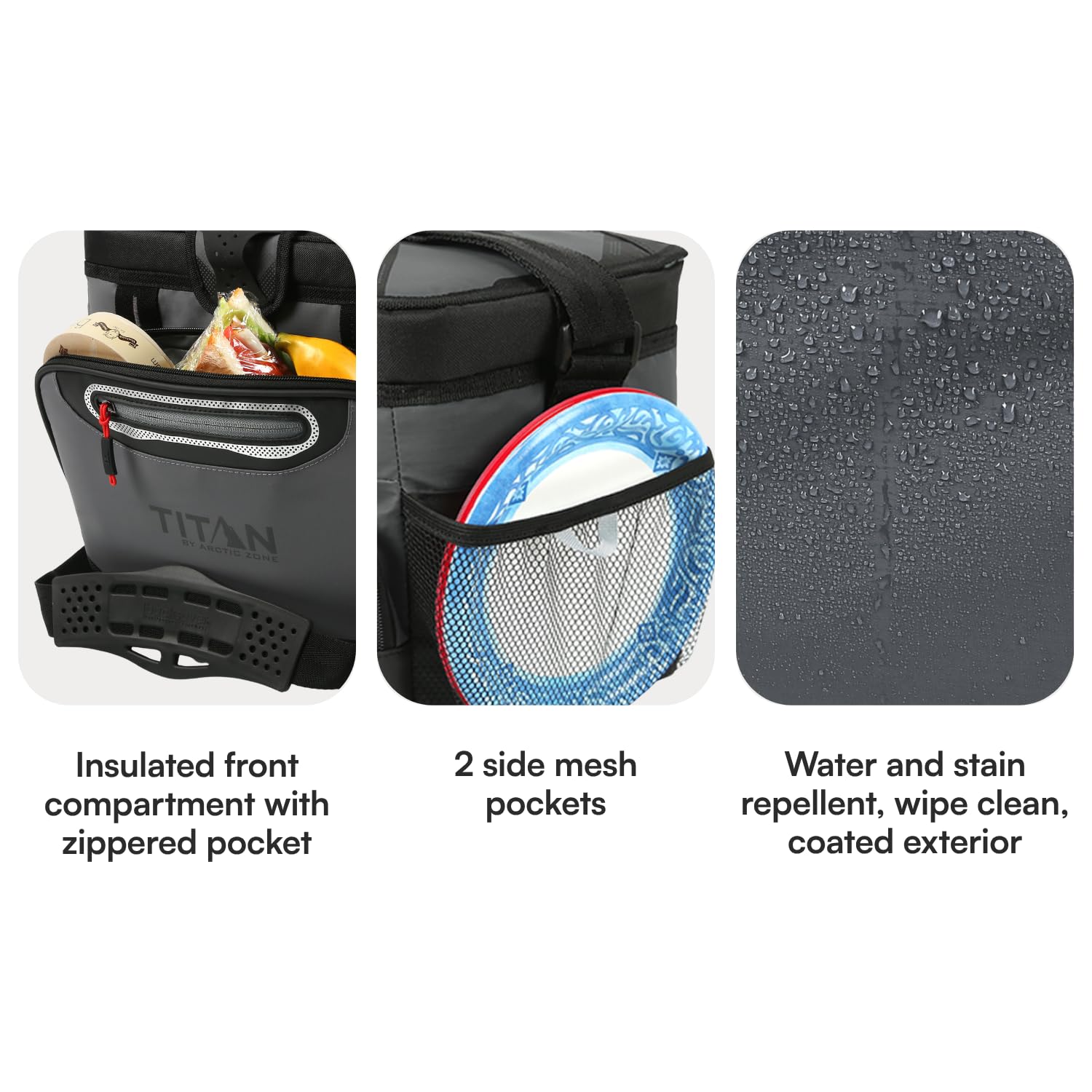 Titan 16 Can Zipperless HardBody Cooler, Keeps Ice 2 Days, Sharkskin Gray