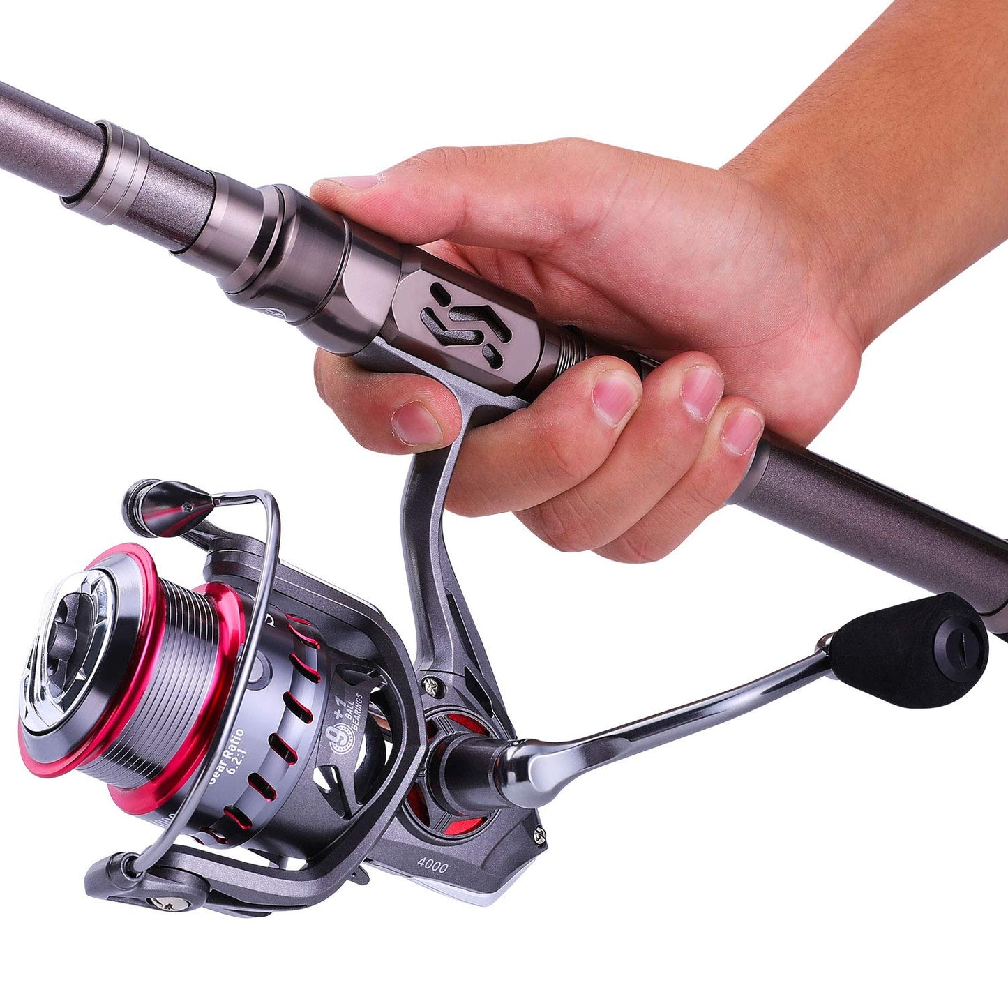 Sougayilang Fishing Rod Telescopic Fishing Rod Portable- 24 Ton Carbon Fiber,CNC Machined Reel