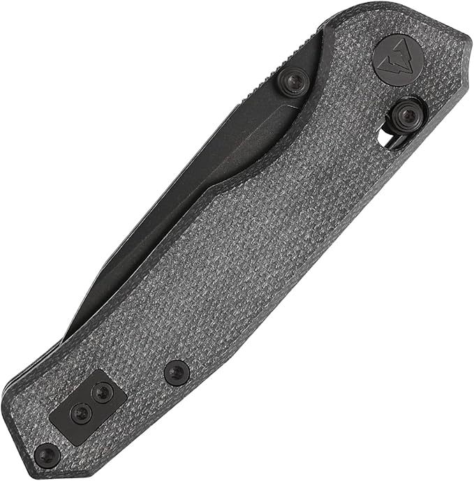 CMB Explorer Micarta Handle 14C28N Steel Blade Crossbar Lock Knife Pocket Folding Tactical Survival Camping Hiking Outdoors EDC Knife with Pocket Clip for Men Women CMB-18 (CMB-18B)