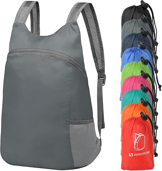 20L Ultra Hiking-Daypack Lightweight Foldable Travel Packable Backpack for Camping Cycling Outdoor,grey