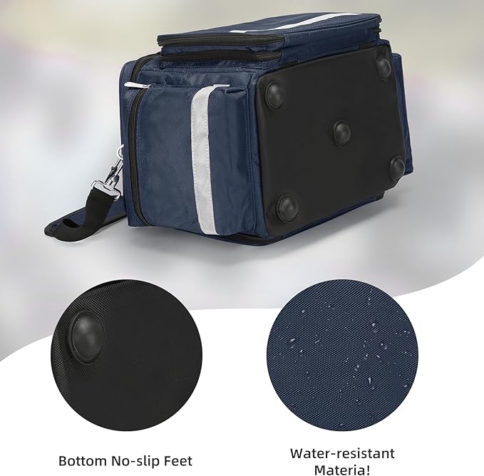 Medical Bag Empty First Aid Bag Home Health with Detachable Divider Medical Supplies Bag Emergency Responder Trauma Bag for Nursing Student,Therapist,Doctors