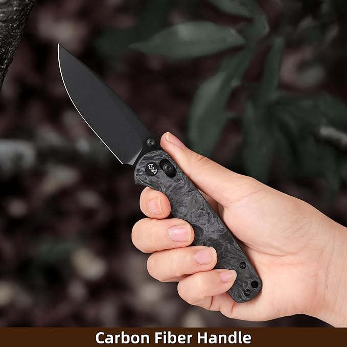 Pocket Knife, 3.23" 14C28N Blade Small EDC Knife with Clip and Crossbar Lock, Folding Knife for Men, Sharp Camping Hiking Hunting Survival Knives