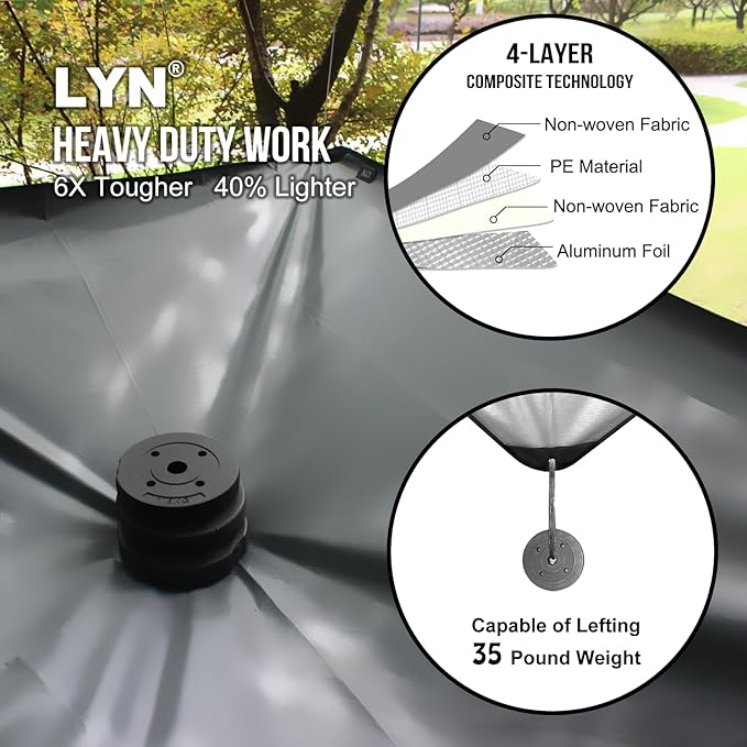 LYN Heavy Duty Emergency Blanket Survival Gear Waterproof Insulated Blanket Emergency Tarp for Camping, Hiking, Bushcraft