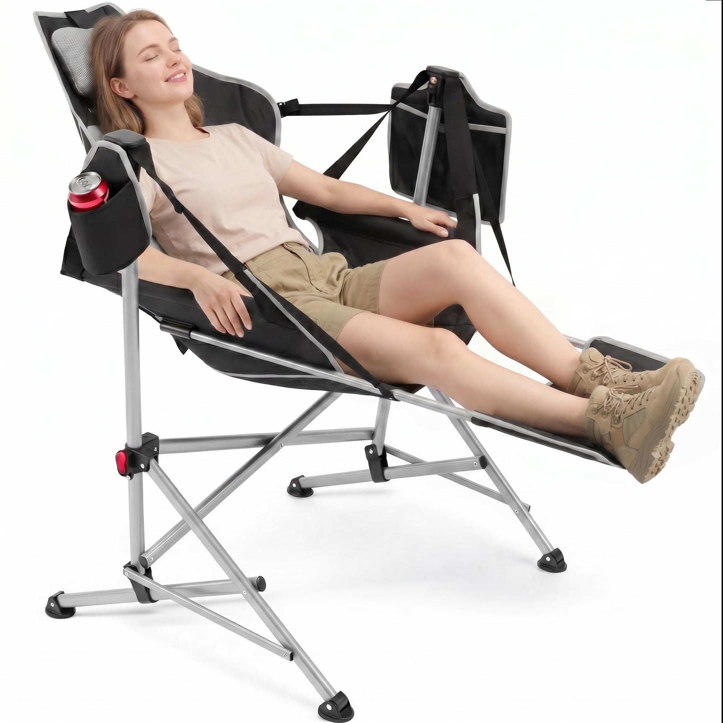 Hammock Camping Chair with Footrest, Heavy Duty Swinging Chair 500LB