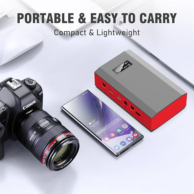 100W Portable Solar Power Station with Foldable 40W Solar Panel, 65W 110V Portable Power Bank with AC Outlet for Home Outdoor Adventure Use