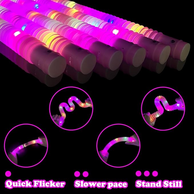 24 PCS Pink Glow Sticks Party Favors for Kids, Light Up Necklaces Bracelets Accessories for Toddlers,Halloween Birthday Party Basket Goodie Bag Stuffers Fillers,Treats Prizes Toys Gifts for Boys Girls