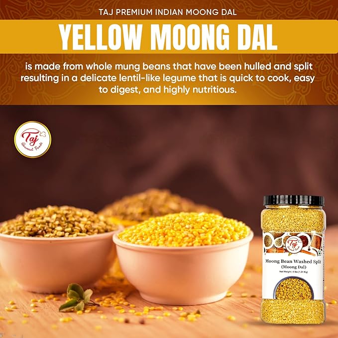 TAJ Moong Dal Mung Lentils, (2-Pounds)
