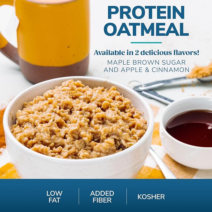Wonderslim Instant Protein Oatmeal, Apple & Cinnamon, Gluten Free, Low Carb (7ct)
