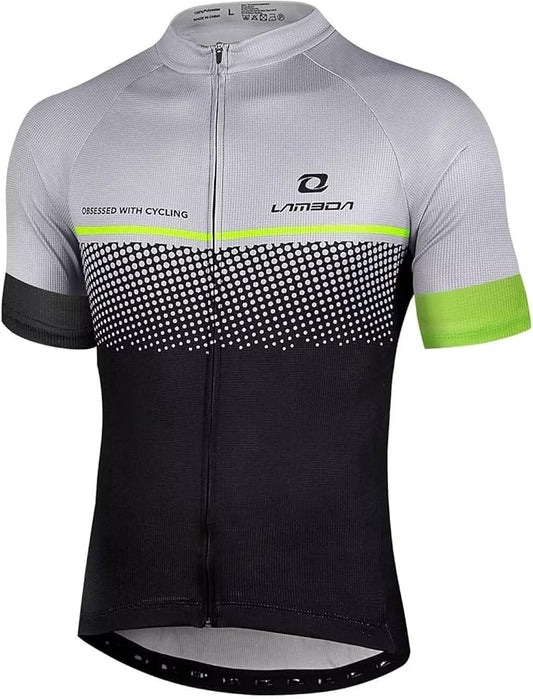 LAMEDA Men's Cycling Jersey Breathable Lightweight Bike Jersey Short Sleeve Quick Dry Moisture Wicking Biking Shirts