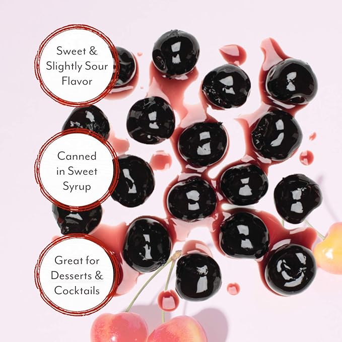 Roland Foods Whole Pitted Amarena Cherries in Syrup, Specialty Imported Food, 6.83 Pound Can, Pack of 1