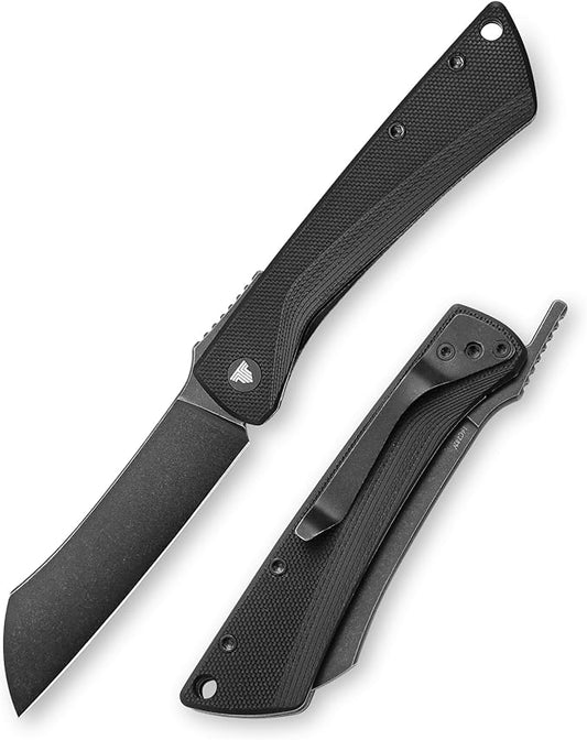 Higonokami Folding Pocket Knife for Menï¼?.3" 14C28N PVD Blackwash Camping EDC Knives with Clipï¼?G10 Handle，Norma-03B