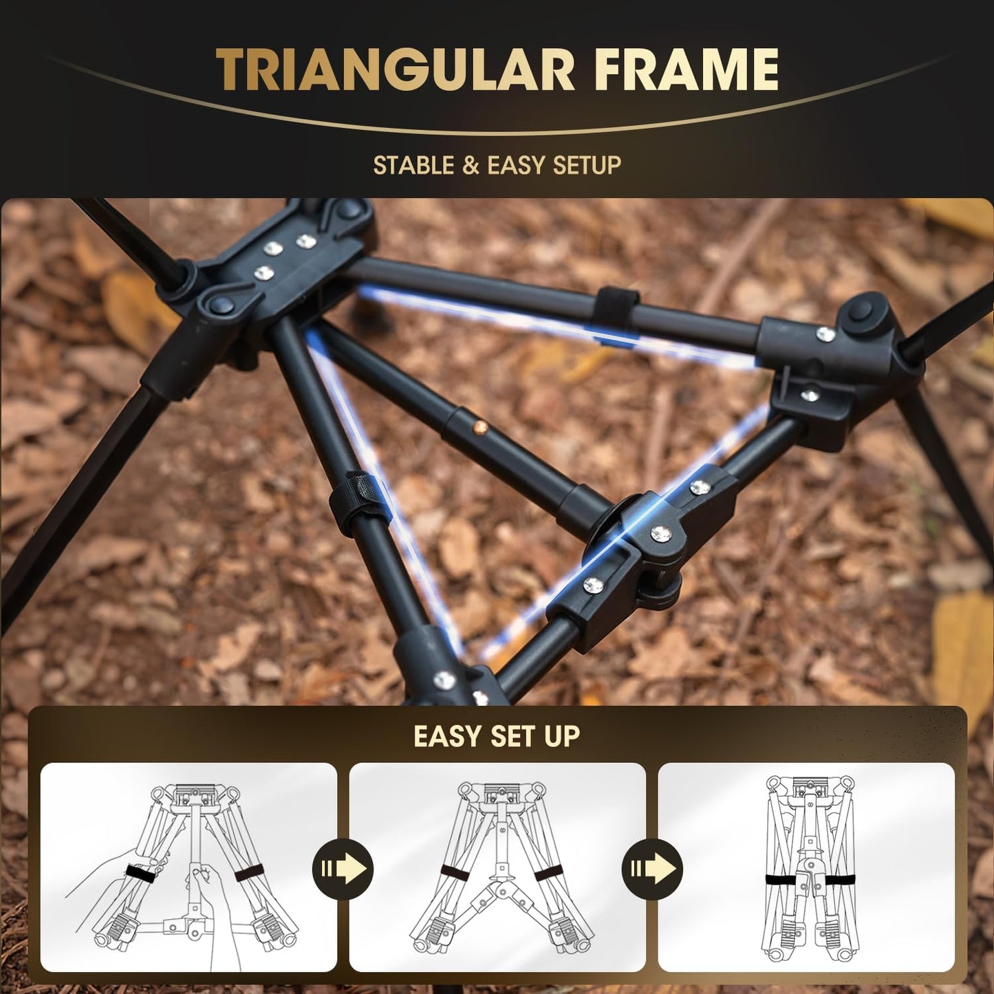 MOON LENCE Portable Camping Chair Backpacking Chair - The 4th Generation Ultralight Folding Chair