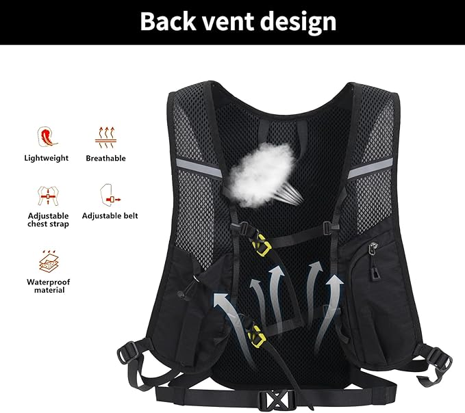 15L Small Hiking Backpack Lightweight Hydration Backpack for Men Women, Warterproof Hiking Daypack for Travel Cycling