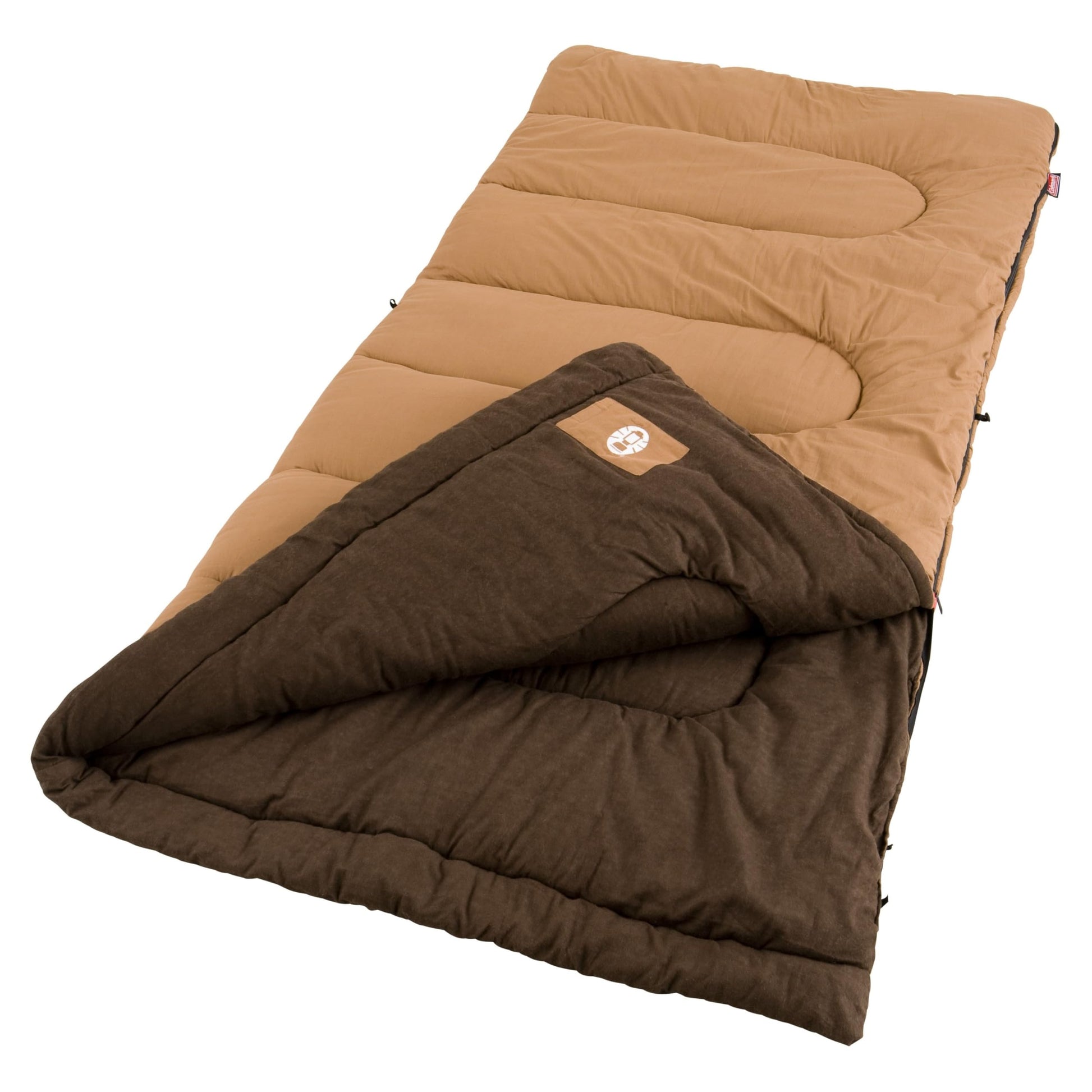 Coleman Dunnock 20°F Big ‘n Tall Sleeping Bag, Cold-Weather Sleeping Bag Fits Adults up to 6ft 4in