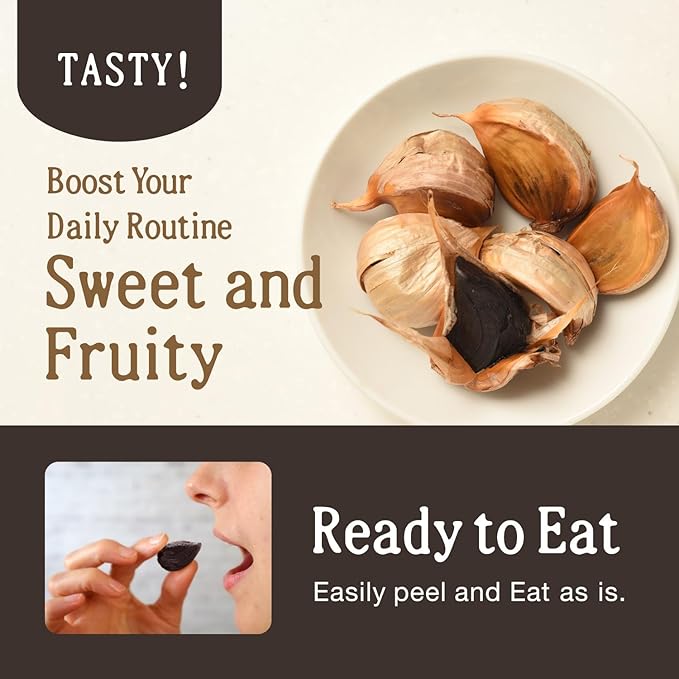 Aomori Farm Black Garlic 17.63oz (500g) Japanese Fermented Superfood, Whole Bulbs
