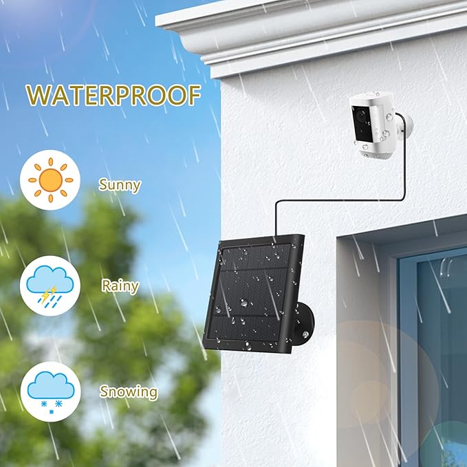 Solar Panel Outdoor for Ring Cameras with