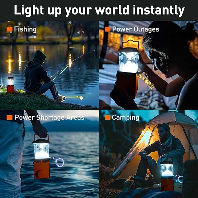 Environmentally Conscious Lighting, Saltwater Camping Lantern - Survival & Emergency Outdoor Ligh Simply add Salt Water to Activate The Light. It's That Easy