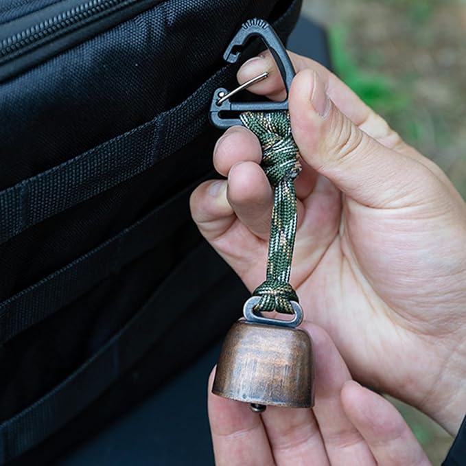 Loud Bear Bells for Hiking | Protection Bell | Wildlife Alert Cowbell with Lanyard and Carabiner,for Hiking Camping Backpacking Outdoor Women Men