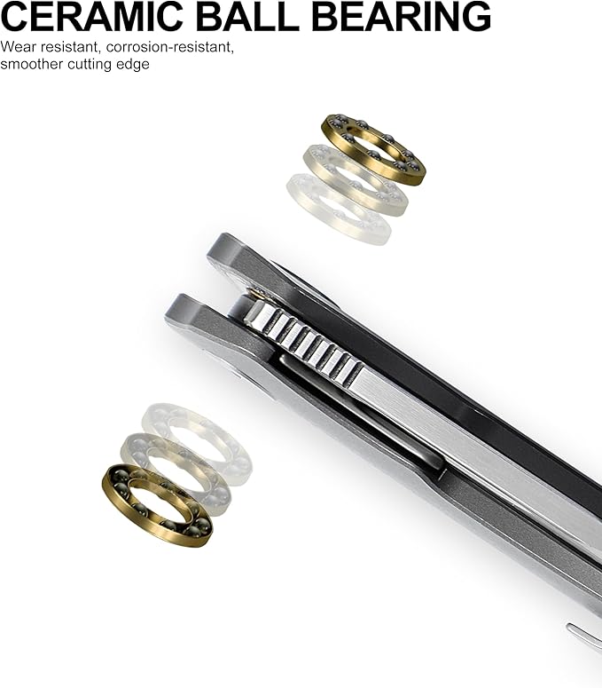 Petrified fish PFP03 Victor,3.58" 154CM Steel Black Stonewashed Blade,4.8oz Aluminium Handle Flipper Liner lock Folding knife (Green - A Stonewashed)