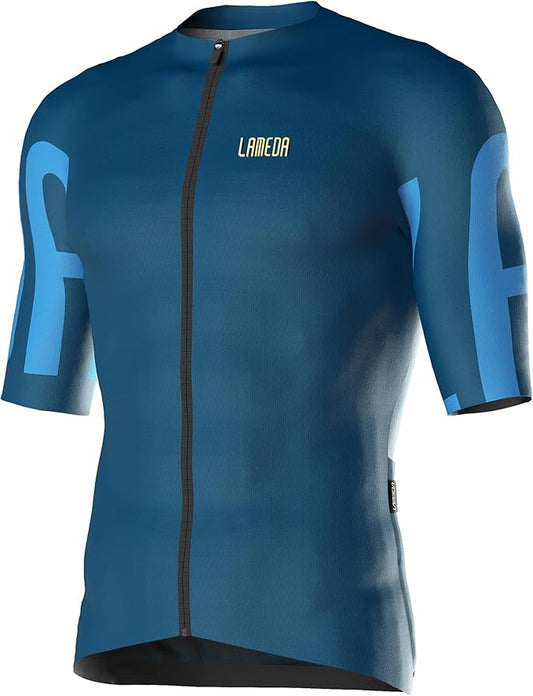 LAMEDA Men's Cycling Jersey Breathable Lightweight Bike Jersey Short Sleeve Quick Dry Moisture Wicking Biking Shirts