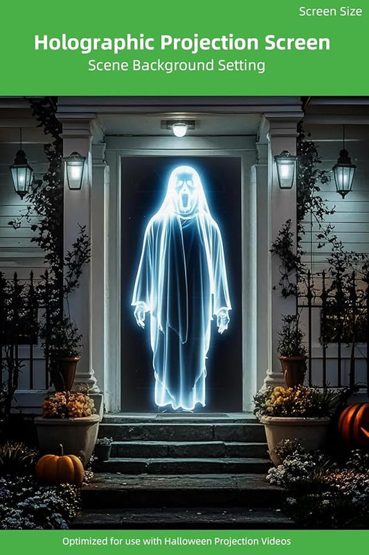 40" x 60"Holographic Rear Projection Screen White: Indoor projectors Screens Hang Wall Mount for Projection Halloween Videos Movie Night